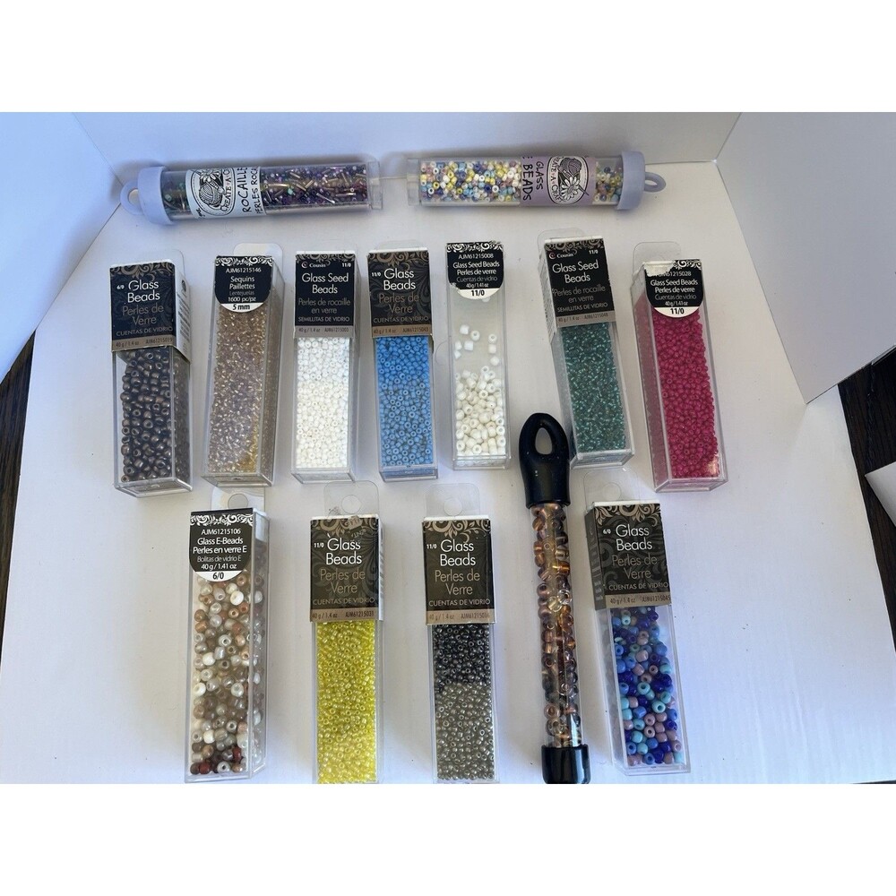 Glass Seed Beads Bulk Assorted Colors And Sizes